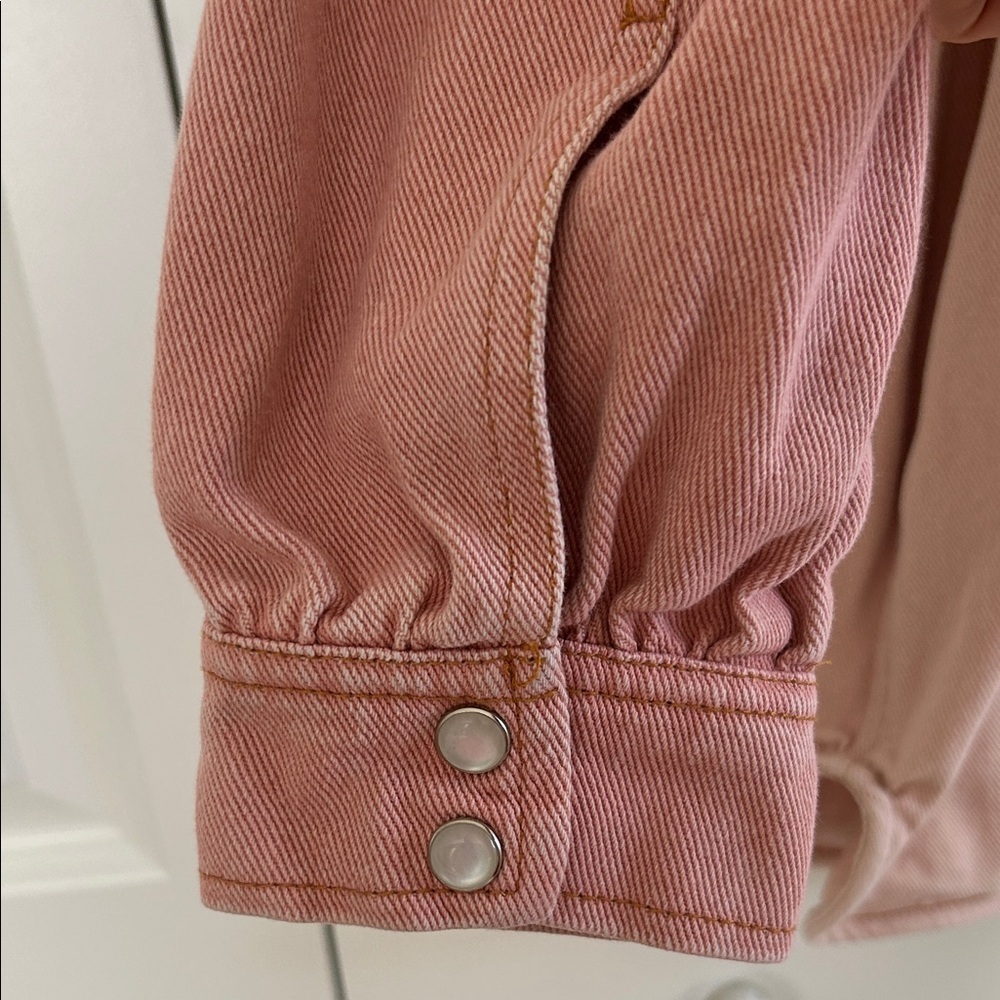 Blue B Pink Ruffled Jean Jacket - Picture 8 of 9